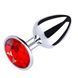 Анальна пробка Secret Play Metal Butt Plug Red M, 8,5 см (червоний) 36742 фото 7