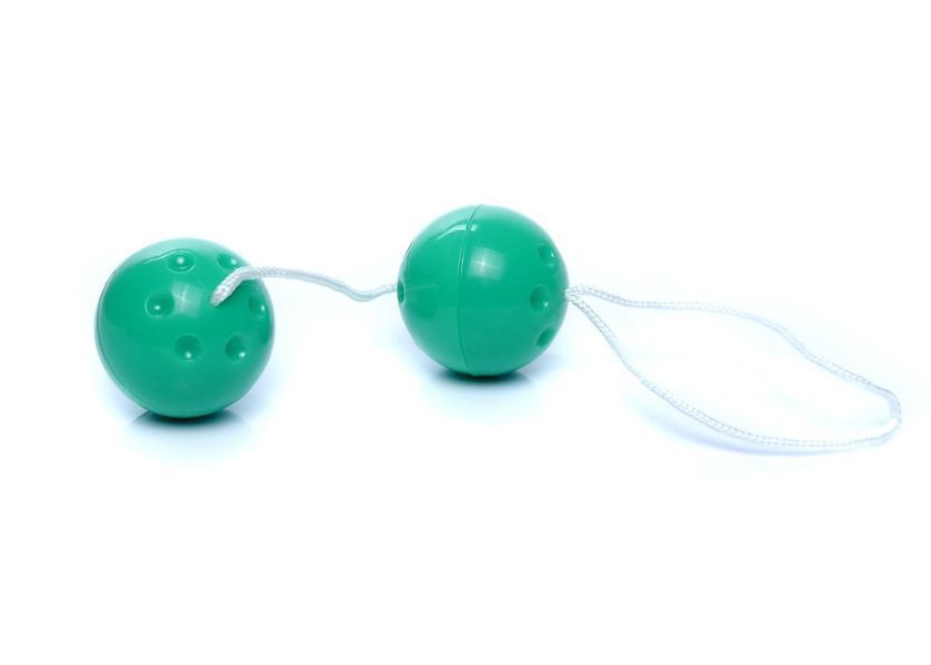 Вагинальные шарики Boss Series Duo Balls, 21 см (зеленый) 20234 фото