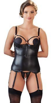 Комплект Cottelli Bondage Cami Suspender, S (черный) 83276 фото
