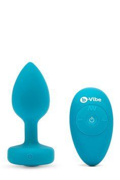 Анальная пробка B-Vibe Vibrating Jewel Plug S/M, 9.8 см (бирюзовый) 104298 фото