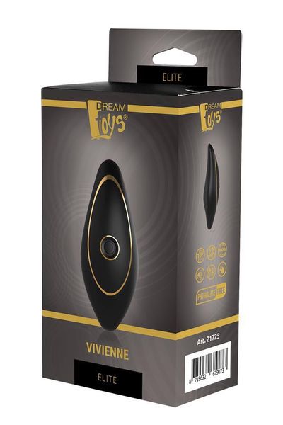 Вібратор у трусики Dream Toys Elite Vivienne, 10,5 см (чорний) 9315 фото