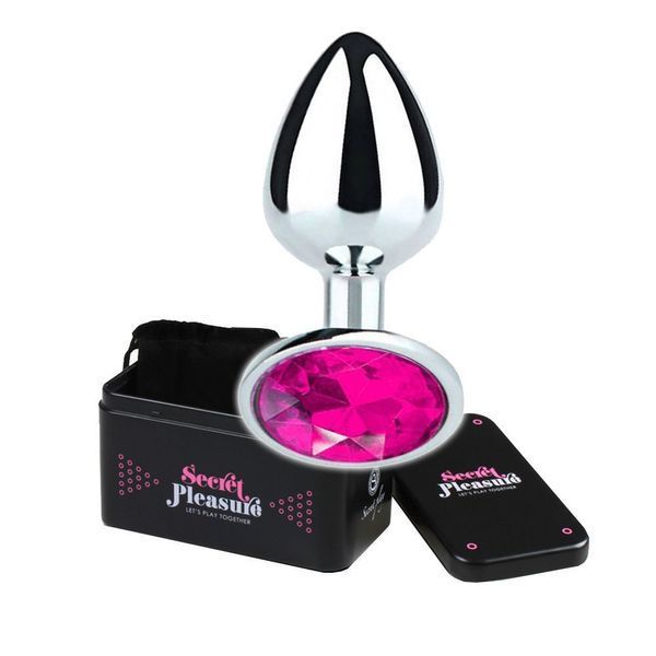 Анальная пробка Secret Play Metal Butt Plug Fuchsia M, 8,5 см (фуксия) 36744 фото