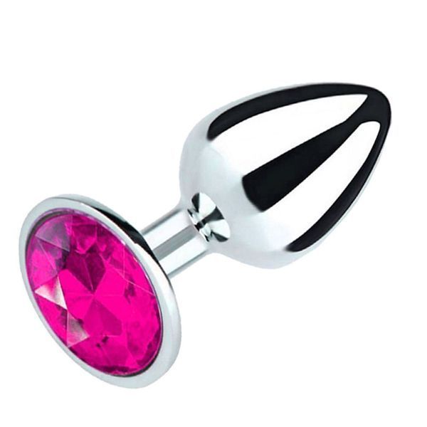 Анальная пробка Secret Play Metal Butt Plug Fuchsia M, 8,5 см (фуксия) 36744 фото