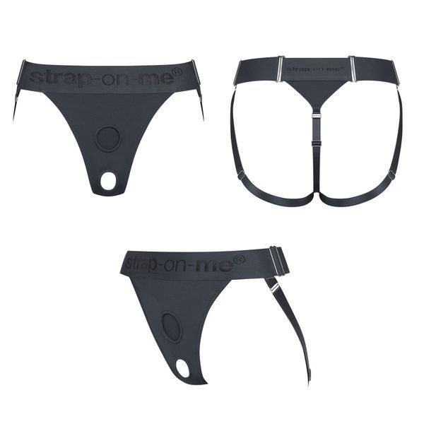 Страпон Strap-on-me Unique Lingerie Harness, One Size (сірий) 297864 фото