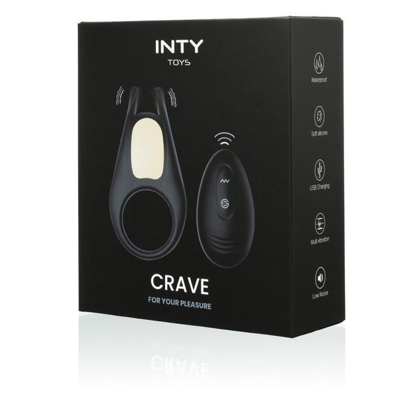 Виброкольцо INTY Toys Crave, 9.5 см (черный) 87354 фото