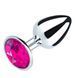 Анальная пробка Secret Play Metal Butt Plug Fuchsia M, 8,5 см (фуксия) 36744 фото 1