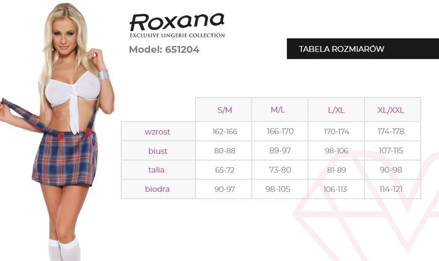 Эротический костюм школьницы Roxana 6512, XXL (мульти) 89966 фото