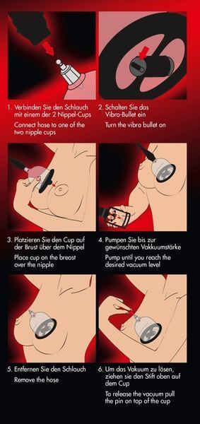 Вакуумная помпа Bad Kitty Vibrating Nipple Cup, 46 см (прозрачный) 82082 фото