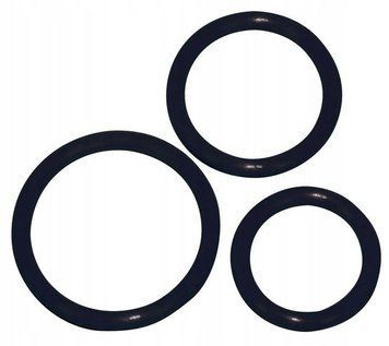 Набір ерекційних кілець Cock Ring Set, 3 шт (чорний) 4965_EU фото
