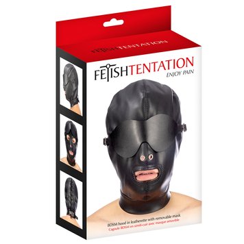 Маска Fetish Tentation Enjoy Pain BDSM Hood With Mask, (черный) 18104 фото