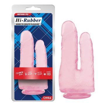 Двойной фаллоимитатор Hi-Rubber Born To Create Pleasure 7.9 Inch, 23 см (розовый) 54404 фото