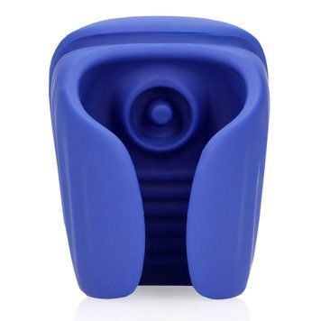 Мастурбатор з вібрацією Loveline Vibrating And Pulse Wave Stroker (синій) 61308 фото