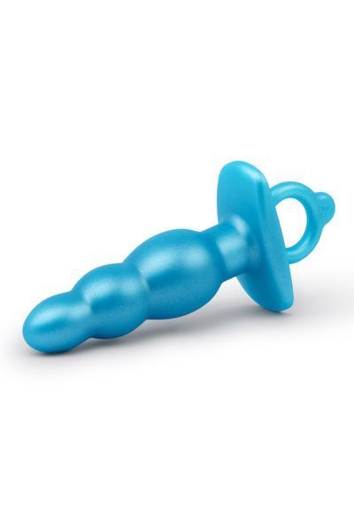 Анальна пробка B-Vibe Butties, 14.3 см (блакитний) 104360 фото
