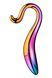 Фалоімітатор Glamour Glass Elegant Curved, 18 см (мульті) 78808 фото 1