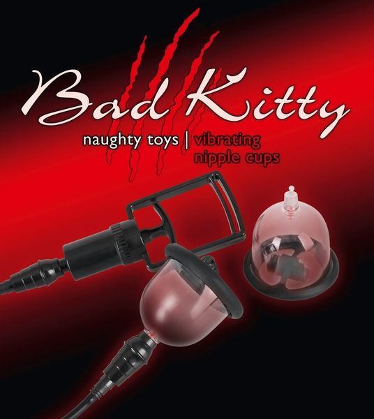 Вакуумная помпа Bad Kitty Vibrating Nipple Cup, 46 см (прозрачный) 82082 фото