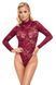 Боді Cottelli Collection Lace, S (бордовий) 62394 фото 2