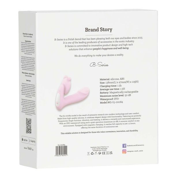 Вібратор B - Series Fox Finger function Heating + APP, 13.8 см (рожевий) 65313_EU фото