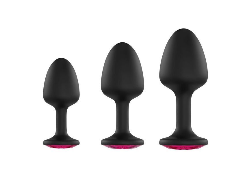 Анальная пробка с кристаллом Dorcel Geisha Plug Ruby M, 8 см (розовый) 25674 фото
