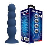 Анальная пробка Mr. Play 4 Metal Balls, 16.5 см (синий) 225216 фото
