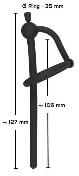 Уретральный стимулятор Mystim Plug, 12,7 см (черный) 23107 фото