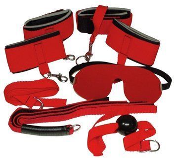BDSM набор Bad Kitty BK Red Giant 8-piece Set (красный) 40845 фото