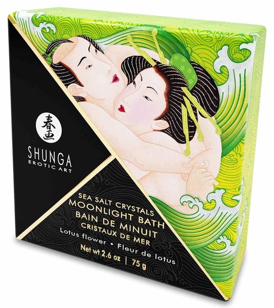 Соль для ванны Shunga Moonlight Bath Lotus Flower, 75 г (зеленый) 15168 фото