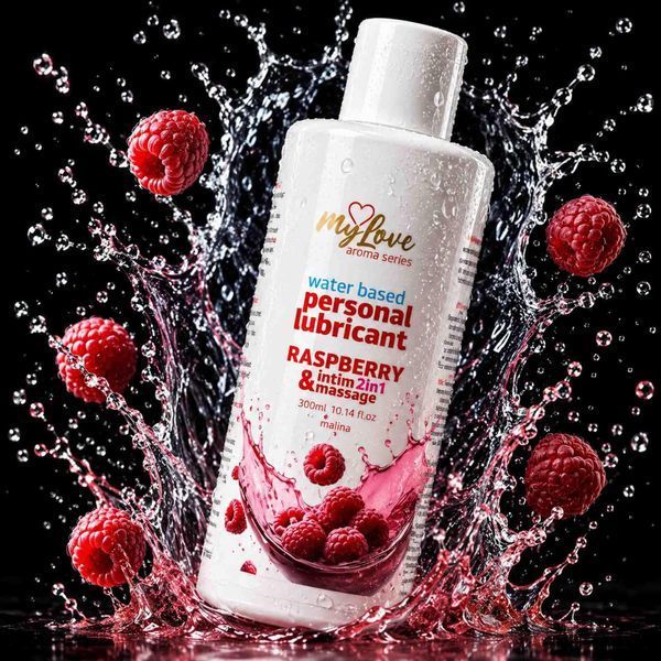 Лубрикант MyLove Aroma Series Intim&Massage 2in1 Raspberry, 300 мл 253208 фото