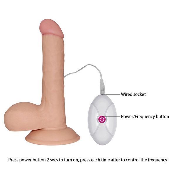 Вібратор Lovetoy The Ultra Soft Dude 7.5", 18 см (тілесний) 43888 фото