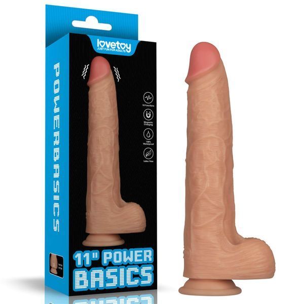 Вібратор Lovetoy Power Basics Cock 11'', 28.3 см (тілесний) 212280 фото
