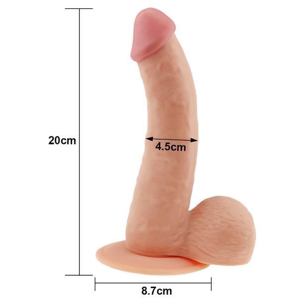 Вагинальный фаллоимитатор Lovetoy The Ultra Soft Dude, 20 см (телесный) 28342 фото