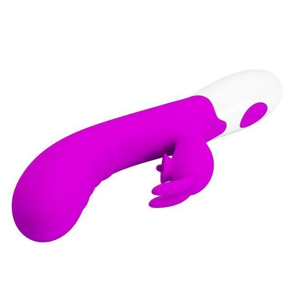 Вибратор-кролик Pretty Love Cerberus Licking Vibrator, 20,6 см (фиолетовый) 43954 фото