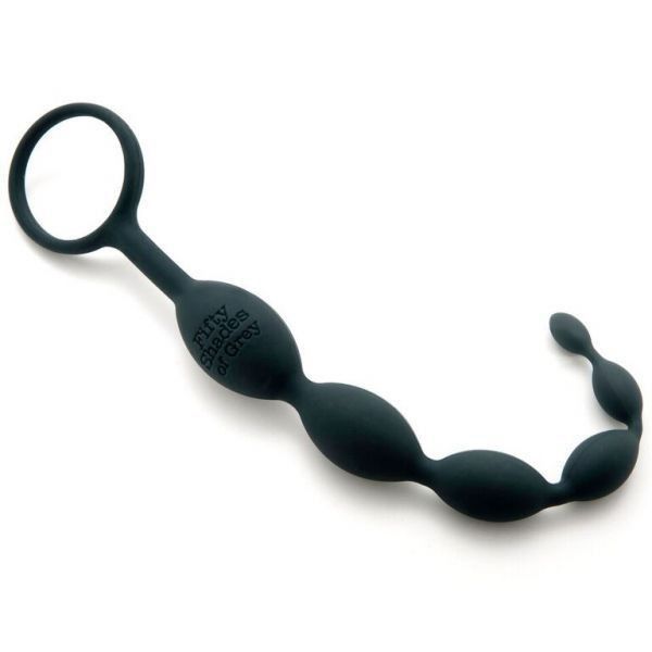 Анальний ланцюжок Fifty Shades of Grey Silicone Anal Beads, 25,4 см (чорний) 40242 фото