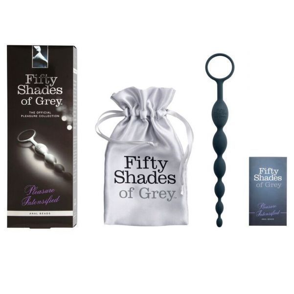 Анальний ланцюжок Fifty Shades of Grey Silicone Anal Beads, 25,4 см (чорний) 40242 фото