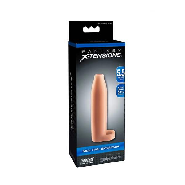 Насадка на пенис Fantasy X-tensions Real Feel Enhancer, 14 см (телесный) 77480 фото