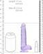 Фалоімітатор RealRock Crystal Clear Dildo Realistic, 17 см (фіолетовий) 45783 фото 4