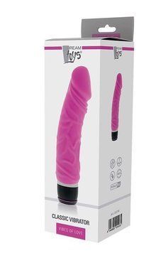 Реалистичный вибратор Vibra Lotus Silicone Classics Natural, 20 см (розовый) 41904 фото