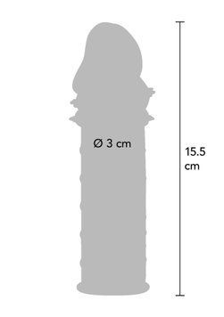 Насадка на пенис ToyJoy Power Stud Sleeve, 15.5 см (голубой) 76518 фото