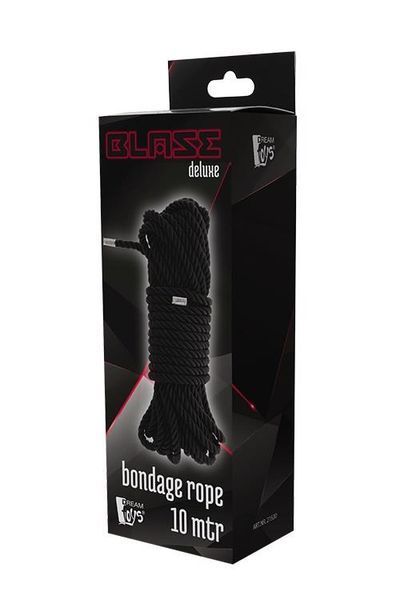 Верёвка Blaze Deluxe Bondage Rope, 10 м (черный) 78602 фото