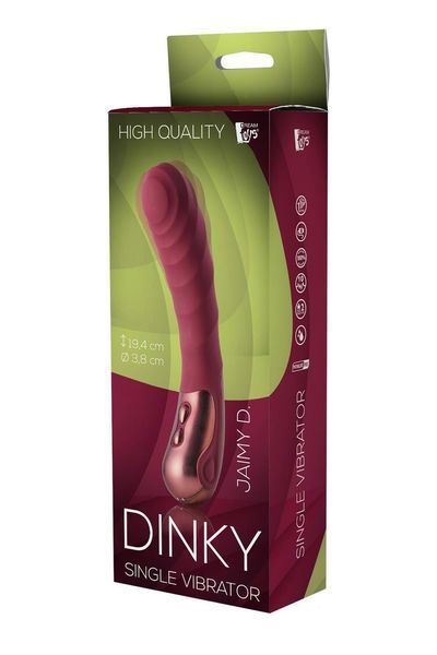 Вибратор Dinky Single Vibrator Jaimy D, 19,4 см (бордовый) 48386 фото