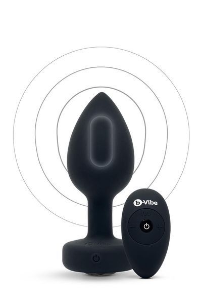 Анальна пробка B-Vibe Vibrating Jewel Plug M/L, 10.5 см (чорний) 104302 фото