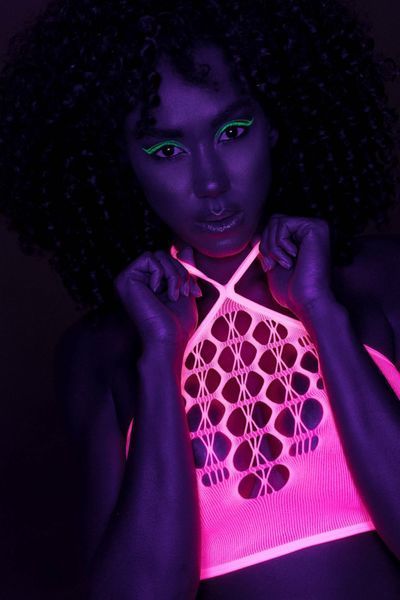 Комплект білизни Ouch! Neon, XS/XL (рожевий) 80100 фото