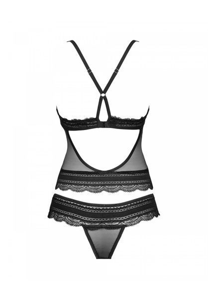 Комплект белья Obsessive Ivannes, 2XL/3XL (черный) 27868 фото