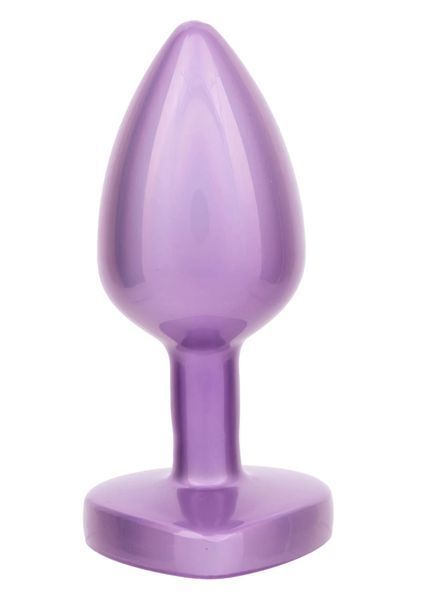 Анальная пробка Calexotics Diamond Heart Plug S, 6 см (фиолетовый) 136096 фото