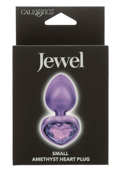 Анальная пробка Calexotics Diamond Heart Plug S, 6 см (фиолетовый) 136096 фото