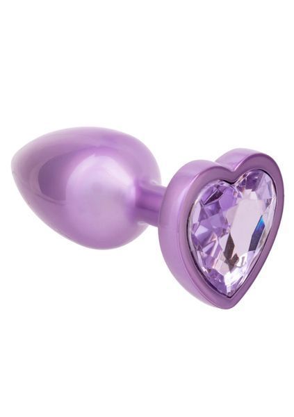 Анальная пробка Calexotics Diamond Heart Plug S, 6 см (фиолетовый) 136096 фото