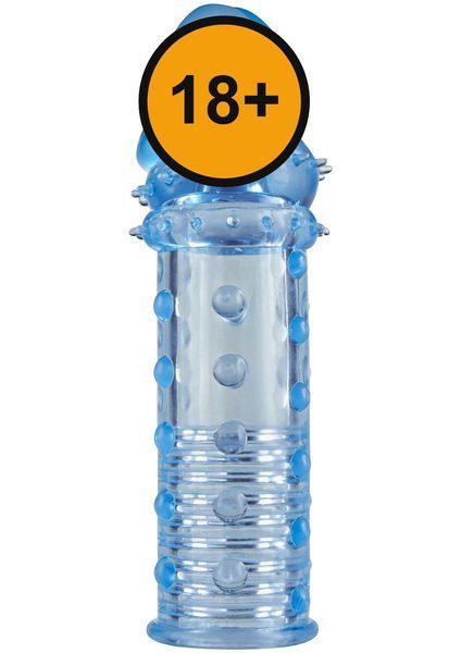 Насадка на пенис ToyJoy Power Stud Sleeve, 15.5 см (голубой) 76518 фото