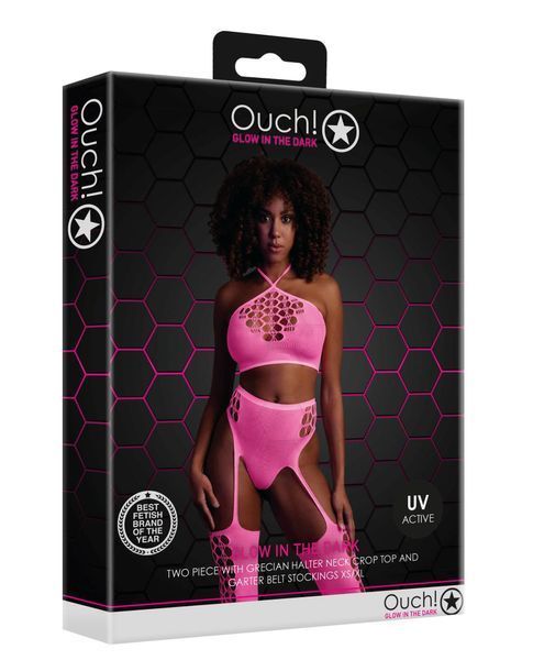 Комплект білизни Ouch! Neon, XS/XL (рожевий) 80100 фото