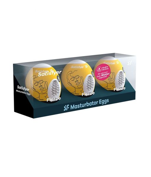 Набор мастурбаторов Satisfyer Masturbator Egg Fierce Set, 3 шт (желтый) 13562 фото