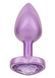 Анальная пробка Calexotics Diamond Heart Plug S, 6 см (фиолетовый) 136096 фото 1