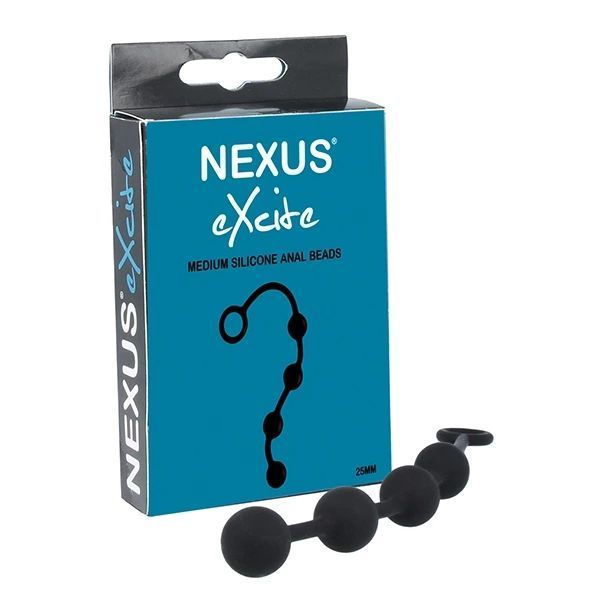 Анальная цепочка Nexus Excite Medium Anal Beads, 23 см (черный) 127094 фото